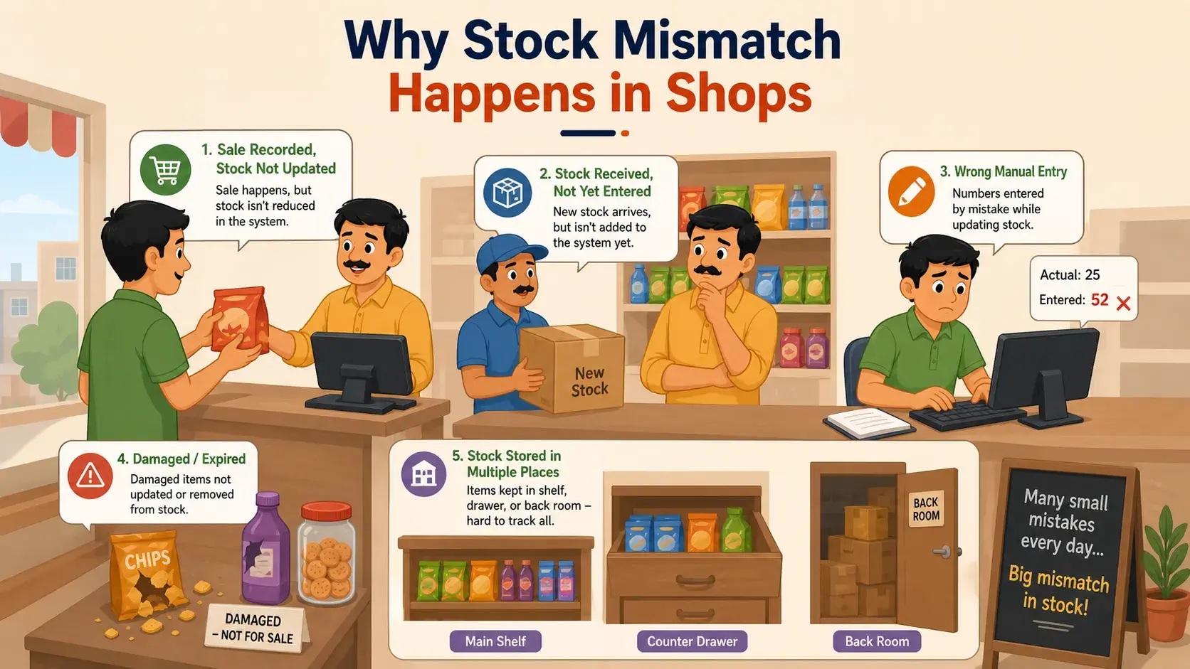 Why Stock Mismatch Happens in Shops