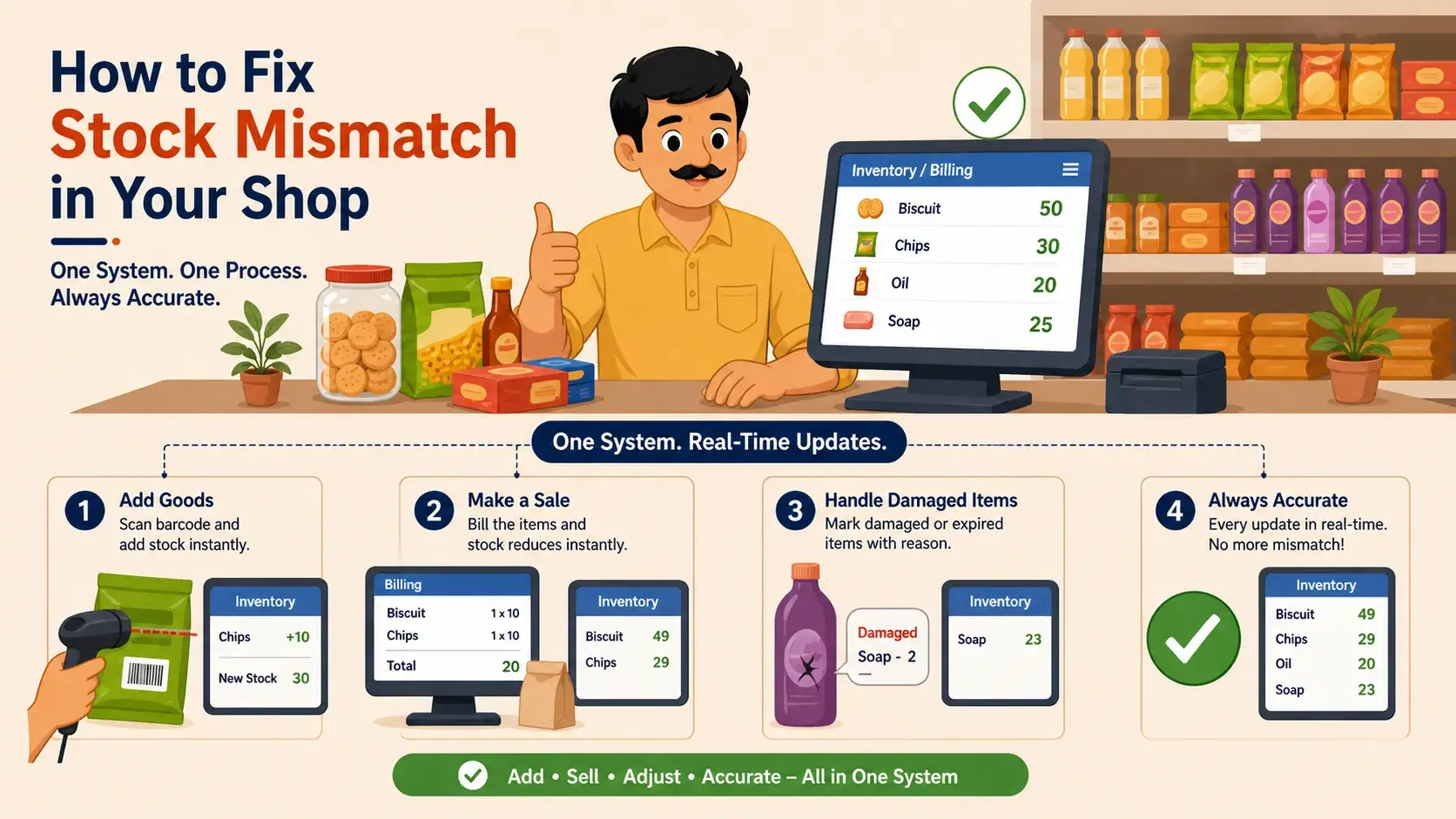 How to Fix Stock Mismatch in Your Shop